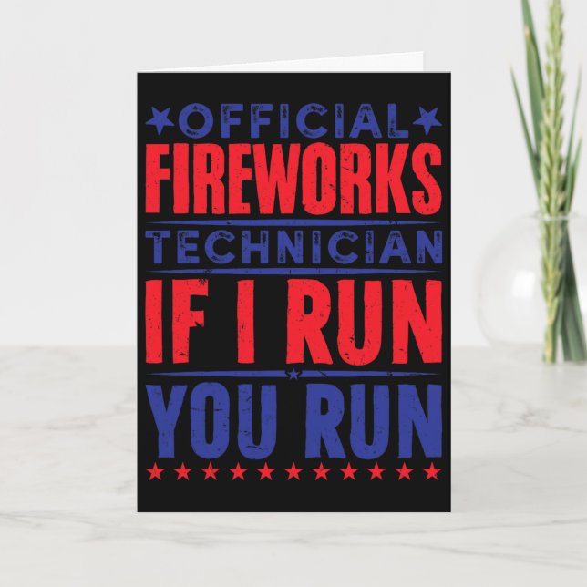 Carte Technicien officiel de feux d'artifice 4 juillet  (Devant)