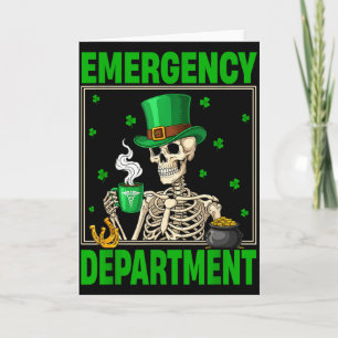Carte Technicien squelette de la Saint-Patrick au servic