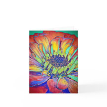 Carte Technicolor Zinnia