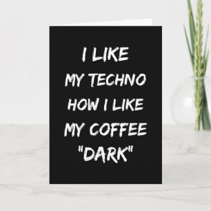 Carte Techno Music Rave DJ Electro Festival Idée-cadeaux