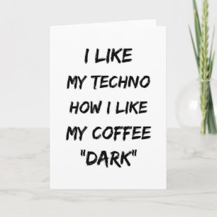 Carte Techno Music Rave DJ Electro Festival Party Cadeau
