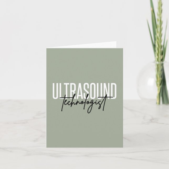 Carte Technologue d'Ultrasound | Cadeaux techniques ultr (Devant)