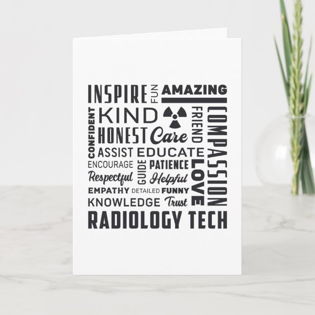 Carte Technologue en radiologie Rad Tech X-Ray Tech (Devant)