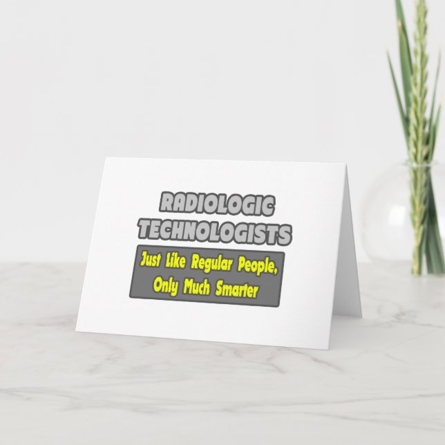 Carte Technologues radiologiques .. Plus intelligent (Devant)