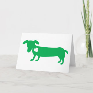 Carte Teckel du jour de St Patrick