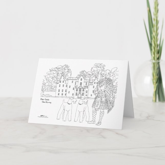 Carte Teckels Highlanders du château de Blair (Devant)