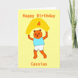 Carte Teddy anniversaire ajouter nom d'âge