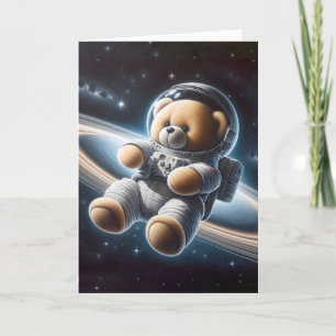 Carte Teddy Bear Astronaut Pour Nouveau Baby Boy
