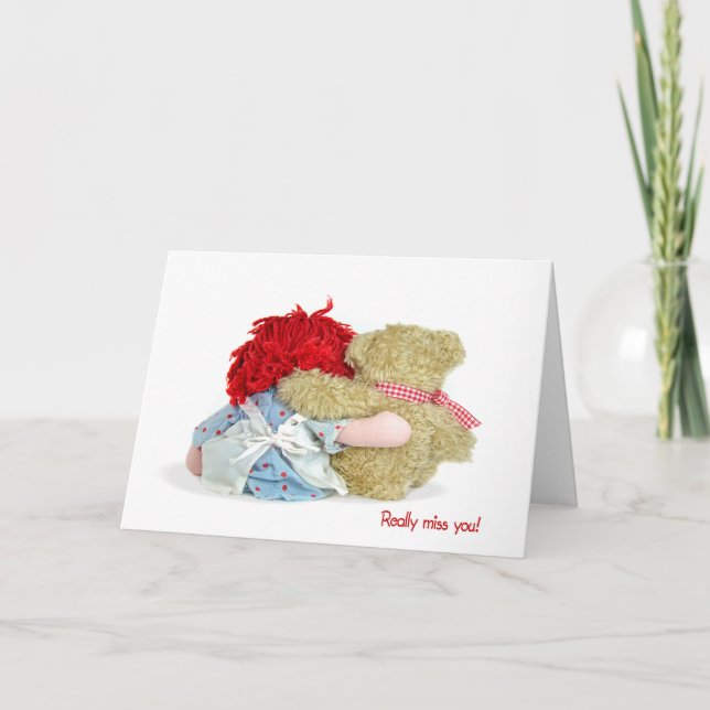 Carte Teddy Bear et Rag Doll vous manquent (Devant)