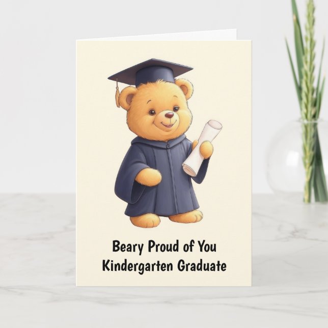 Carte Teddy Bear Kindergarten Graduation (Devant)