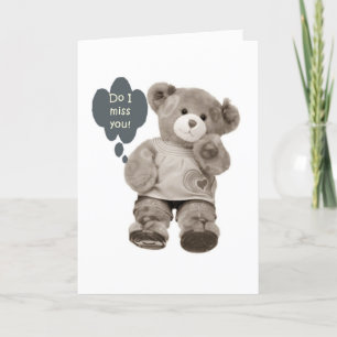 CARTE TEDDY DIT QUE MISS U PLUS QUE TU NE LE SAVRAS JAMA