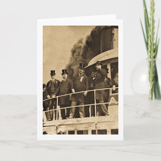 Carte Teddy Roosevelt sur le cru de Tashmoo de vapeur (Devant)