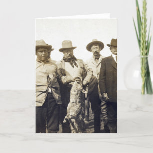 Carte Teddy Roosevelt Wolf Hunting, 1905