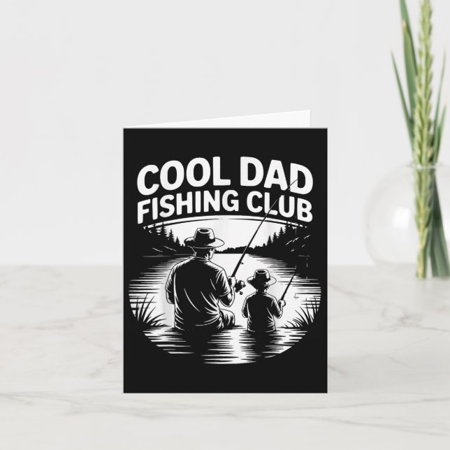Carte Tee Cool Dad Fishing Club Fête des Pères Lake Life (Devant)