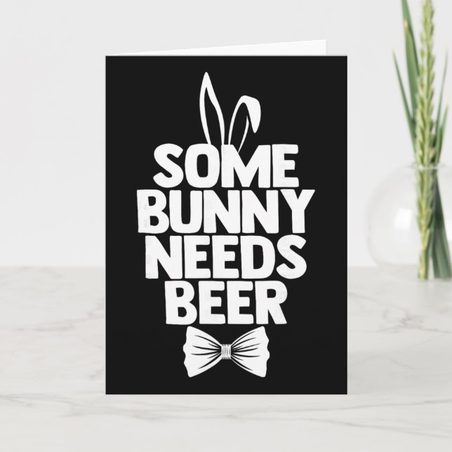 Carte Tee de Pâques pour hommes Some Bunny Needs Beer Jo (Devant)