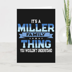 Carte Tee drôle de réunion de famille Miller pour vacanc