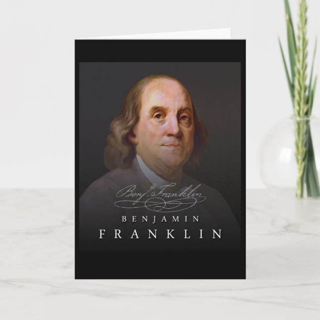 Carte Tee du père fondateur Ben Benjamin Franklin du 4 j (Devant)