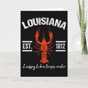 Carte Tee Mardi Gras Écrevisses Louisiane Hommes Nouvell