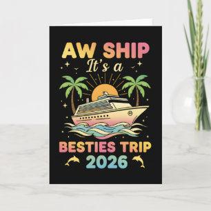 Carte Tee-shirt de croisière Besties Aw Ship C'est un Be