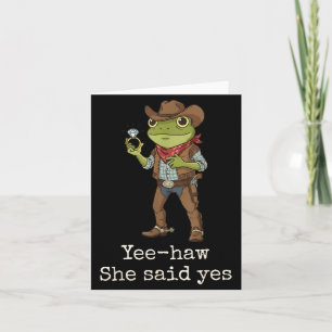 Carte Tee-shirt drôle de grenouille western engagement c