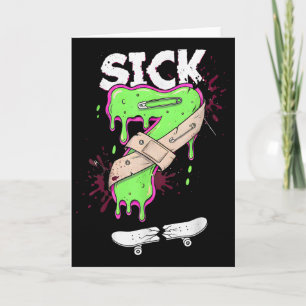 Carte Tee-shirt Sick Seven Mème Amusant Jeu de Mots Dégo