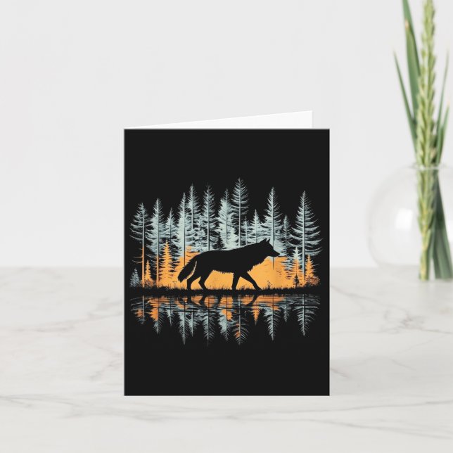 Carte Tee - shirts cool Graphic Wolf Nature - Uni-adulte (Devant)