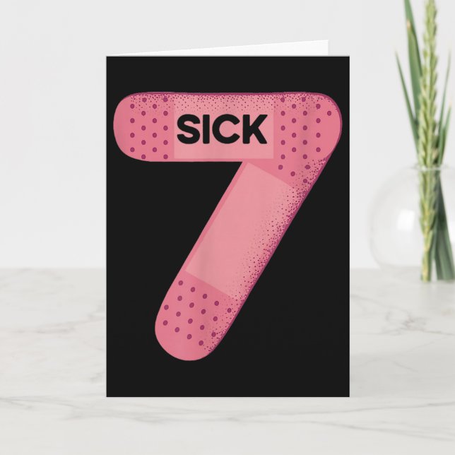 Carte Tee Sick Seven Memes Six Seven Jeu de mots drôle  (Devant)