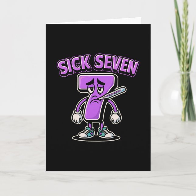 Carte Tee Sick Seven Six Seven Blague de Mot Amusant Sic (Devant)