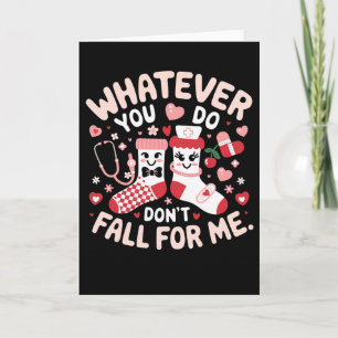 Carte Tee Sock Love Nurse Amour Humour Fun Pour Couple V