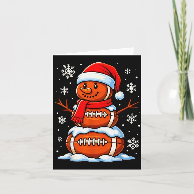Carte Teenage Boys Christmas Pajamas, American Football  (Devant)