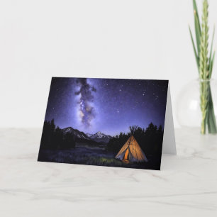 Carte Teepee Dream Aquarelle Voie Lactée