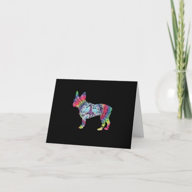 Carte teinture à cravate | Cadeau amoureux des chiens (Devant)
