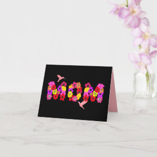 Carte Téléchargeable Fête des mères Floral Mom Hummingbi