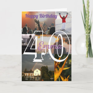 Carte Téléchargement de photo personnalisée 40e annivers