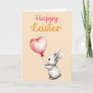 CARTE TÉLÉCHARGEMENT NUMÉRIQUE LAPIN DE PÂQUES COEUR
