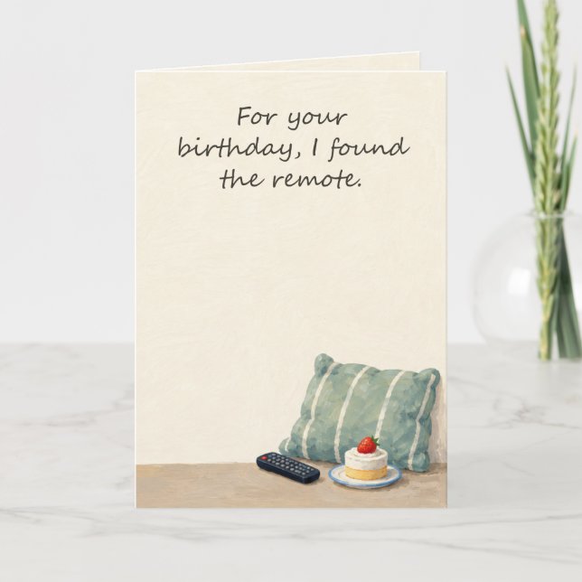 Carte Télécommande drôle d'anniversaire de mari (Devant)