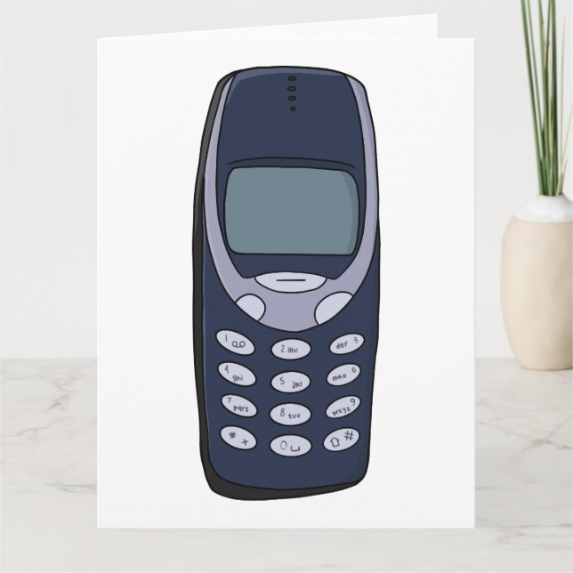 Carte Téléphone cellulaire vintage (Devant)