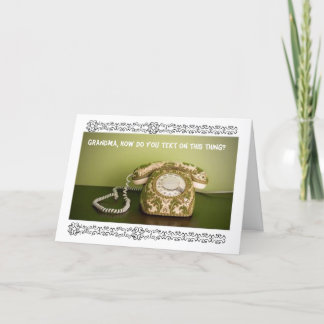 Carte Téléphone vintage - service de mini-messages