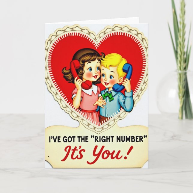Carte Téléphonique pour Amoureux de la Saint-Valen (Devant)