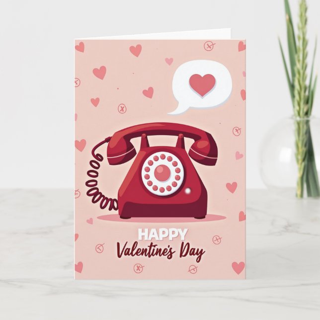 Carte Téléphonique Rétro Romance Amour (Devant)