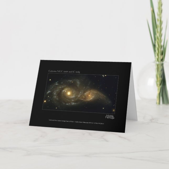 Carte Télescope Hubble presque en collision avec les gal (Devant)