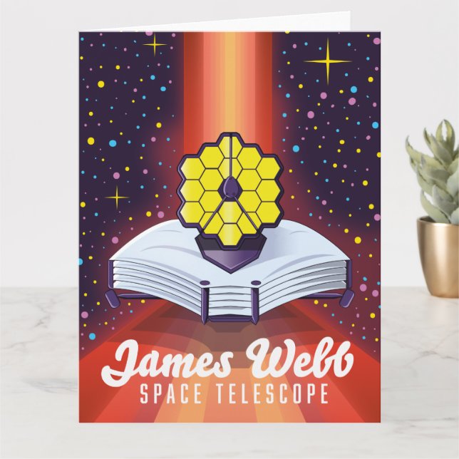 Carte Télescope spatial James Webb. (Petite plante)