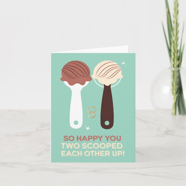 Carte Tellement heureux que vous deux vous soyez pris mu (Devant)