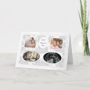 Carte Tempeless Vintage Regency 4 Photo White Mothers Da