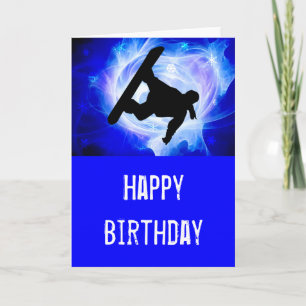 Carte Tempête de neige Blue Swirl