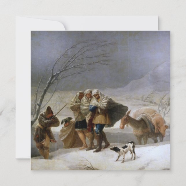 Carte Tempête de neige en hiver (Devant)