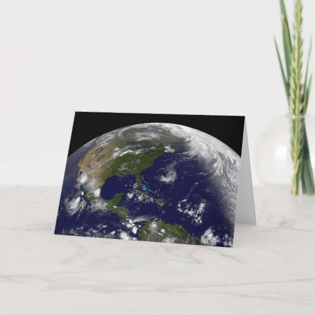 Carte Tempêtes Tropicales Sur La Planète Terre. (Devant)