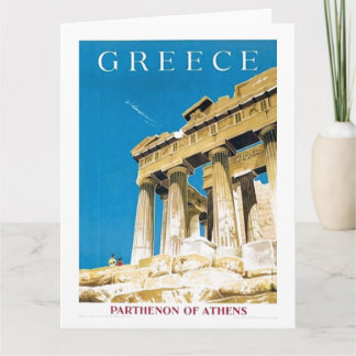 Carte Temple du Parthénon de la Grèce Vintage voyage Ath