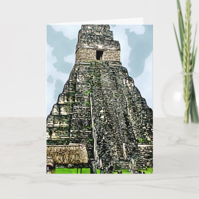 Carte : Temple maya chez Tikal, Guatemala (Devant)