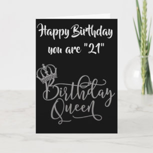 Carte TEMPS DE CÉLÉBRER "21ème" ANNIVERSAIRE REINE